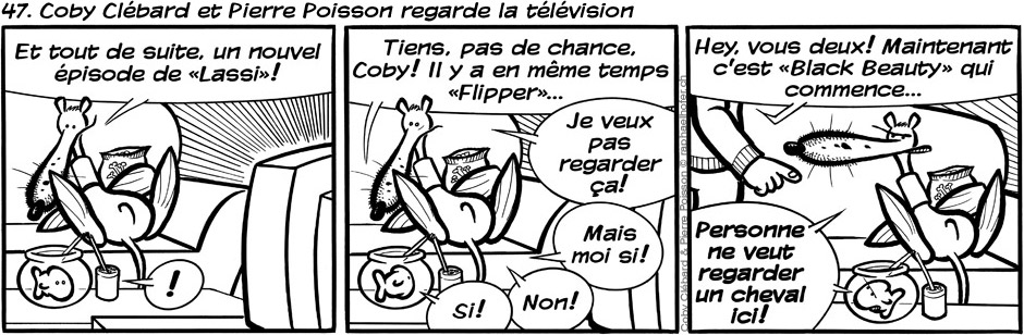 47. Coby Clébard et Pierre Poisson regarde la télé