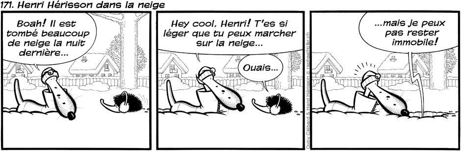 171. Henri Hérisson dans la neige