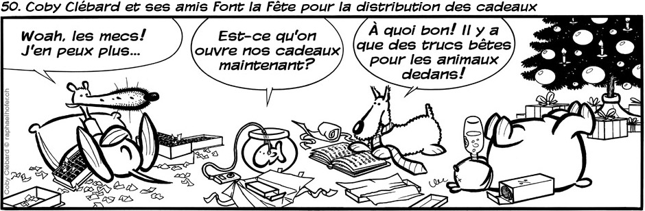 50. Coby Clébard et ses amis font la fête pour la distribution des cadeaux