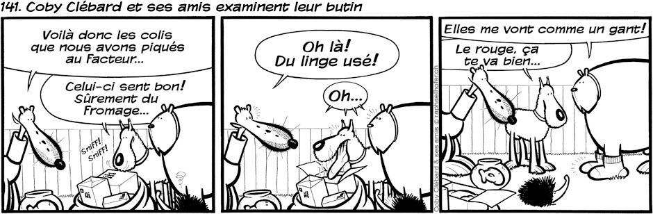 141. Coby Clébard et ses amis examinent leur butin