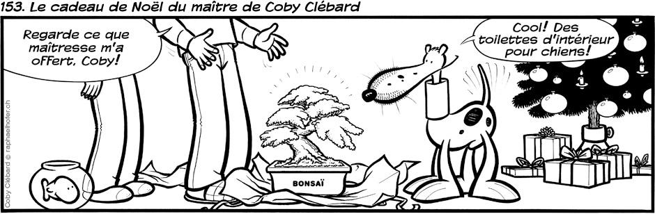 153. Le cadeau de Noël du maître de Coby Clébard