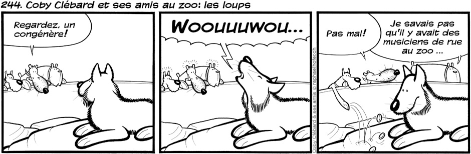 244. Coby Clébard et ses amis au zoo: les loups
