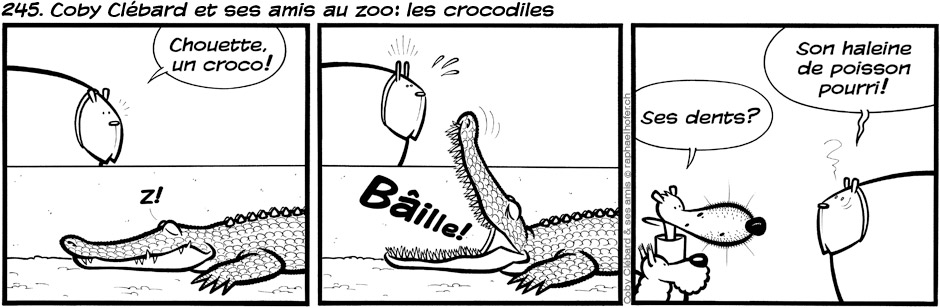 245. Coby Clébard et ses amis au zoo: les crocodiles
