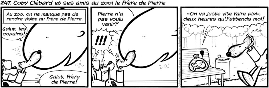 247. Coby Clébard et ses amis au zoo: le frère de Pierre