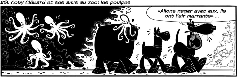 251. Coby Clébard et ses amis au zoo: les poulpes