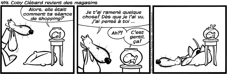 414. Coby Clébard revient des magasins